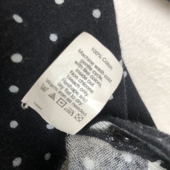 J. CREW‎ The Clare Cardigan Women's Sz S Navy Blue White Dot 100% Cotton Button - Picture 5 of 8